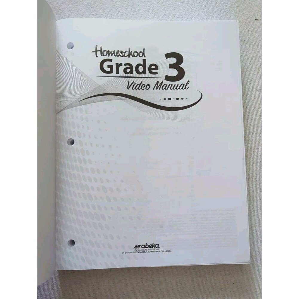 Abeka Homeschool Grade 3 Video Manual Daily Lesson Guide 2023, Like New - Picture 3 of 5